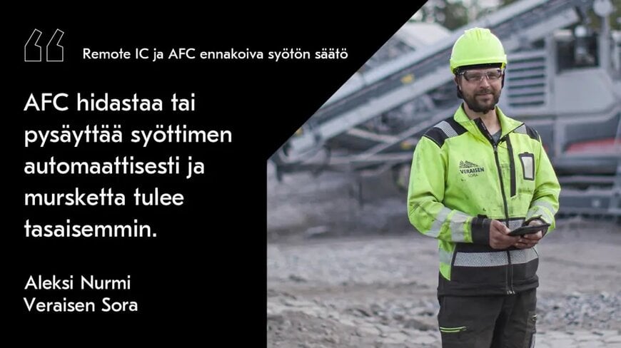 Veraisen Sora optimoi murskauksen Metson Remote IC:n avulla