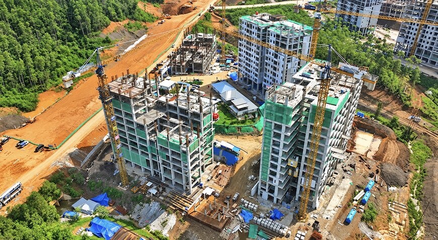 Tower Cranes Deployed for Nusantara Palace Construction