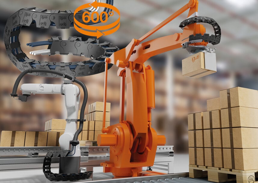 Nuova igus twisterchain per la massima libert&agrave; dei robot
