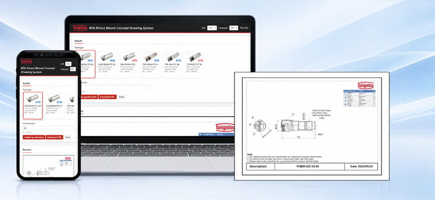 Web Application Accelerates Deep Hole Drilling Tool Specifications