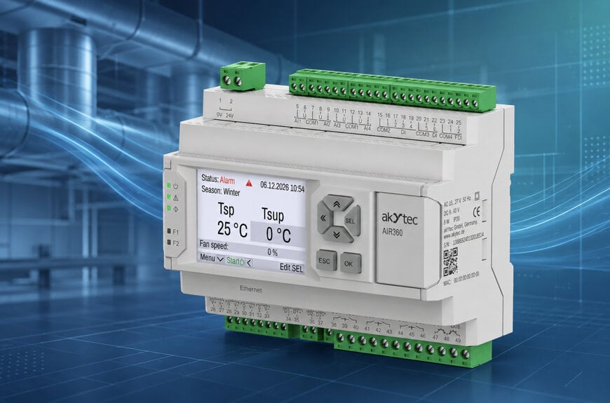 Universal-Lüftungsregler AIR360 vereinfacht die Gebäudeautomation