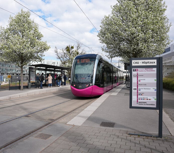 Ing&eacute;rop mandataire du groupement EOS pour la r&eacute;alisation de la ligne T3 du tramway de Dijon
